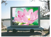 CE FCC P10 ภาพวิดีโอ LED ป้ายโฆษณาภายนอก SMD3535 10000 Dots / ㎡ RGB