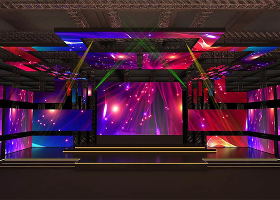 3.91 มม. 4.81 มม. RGB เช่าจอ LED ในร่มนำบอร์ดแสดงการเคลื่อนย้าย