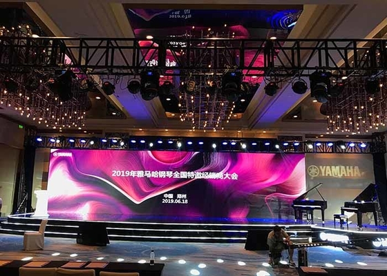 มุมมองภาพขนาดใหญ่ จอทีวี LED ฉากหลังเวทีขนาดใหญ่ จอแสดงผล LED