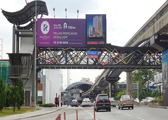 Asynchronous Outdoor Full Color Led Display 3G / WIFI P8 จอแสดงผล LED 6000 Nits Waterproof