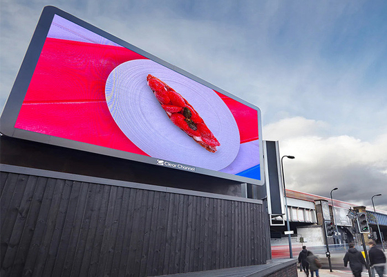 ภายนอก LED Digital Signage บนผนัง/เสา 110-240v AC ซิตี้สตรีท