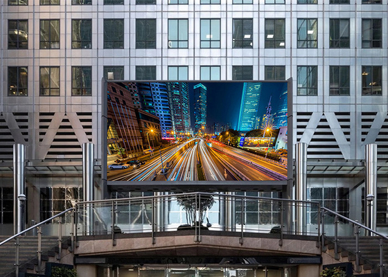 ภายนอก LED Digital Signage บนผนัง/เสา 110-240v AC ซิตี้สตรีท