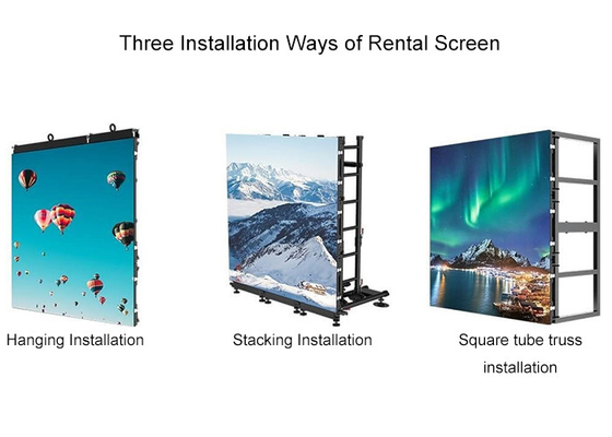 7680Hz อัตราการปรับปรุงสูง P2.6 หน้าจอ LED ในภายในที่เช่า
