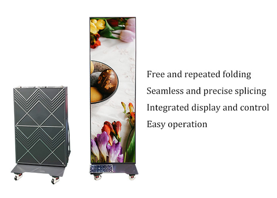 โปสเตอร์พับ LED Display Background ป้ายเคลื่อนที่ WIFI เครือข่าย 4G