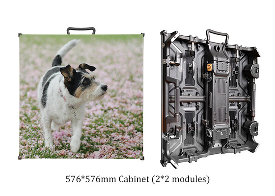 P4.8 หน้าจอ LED สําหรับเช่ากลางแจ้ง 576*576mm ตู้ 288*288mm โมดูล กันฝน