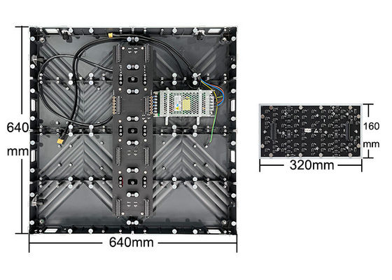 การผสมผสานแบบไร้รอย 640 * 640 มม ภายใน LED วิดีโอวอลล์สําหรับห้องควบคุมโรงภาพยนตร์