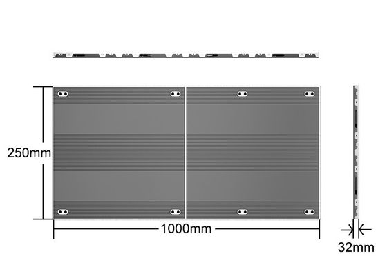 การออกแบบใหม่ บางเฉียบ 32 มม. ความหนา อะลูมิเนียมในร่ม LED Video Wall