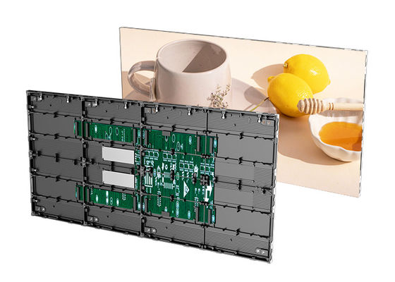 การออกแบบใหม่ บางเฉียบ 32 มม. ความหนา อะลูมิเนียมในร่ม LED Video Wall