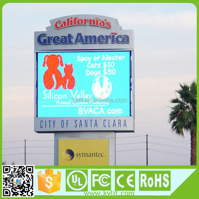 โมดูลจอแสดงผล LED กลางแจ้ง P10 ระยะพิทช์พิกเซล 10 มม. 10000cd/ตร.ม.