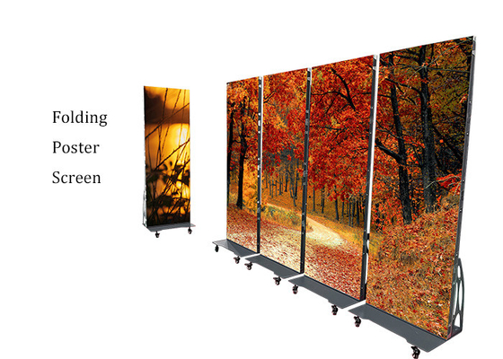โปสเตอร์พับ LED Display Background ป้ายเคลื่อนที่ WIFI เครือข่าย 4G